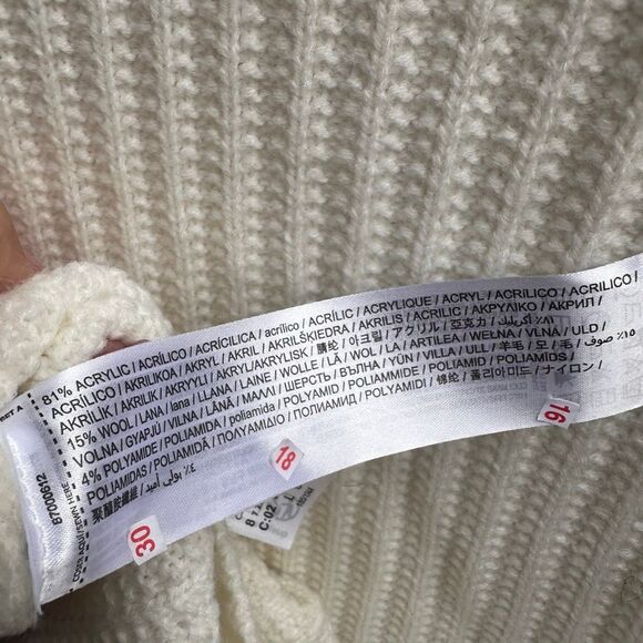 MANGO MAN Sweater 'Joel' in Wool White size large NWT - Picture 8 of 9